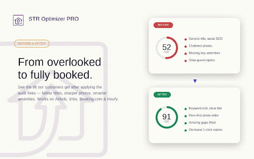 STR Optimizer: Native AI Messaging & SEO :: Native sidepanel helper to optimize short-term rental SEO, write automated guest reviews, and draft AI inbox replies instantly.