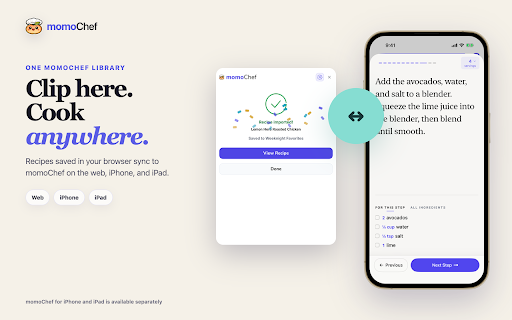 momoChef: Recipe Clipper :: Save recipes from websites and social posts to your momoChef recipe library.