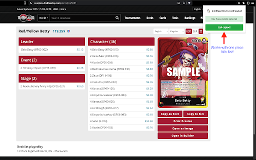 LimitlessTCG to Cardmarket :: Format card lists from LimitlessTCG for easier copying to Cardmarket