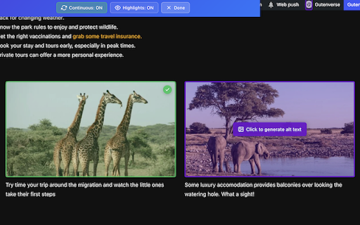 IMG Alt Gen Pro - AI Alt Text Generator :: Generate AI alt text for images instantly. Processing with visual progress tracking. Great for SEO, accessibility & WCAG compliance.