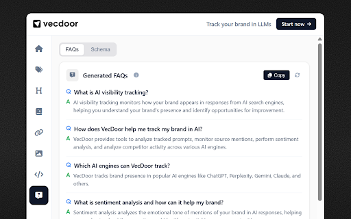 SEO & GEO Analyzer by Vecdoor :: Optimize pages for search engines & AI. Analyze keywords, headlines, schema & content for SEO & GEO.