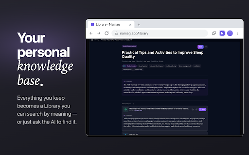 Namag :: Save and organize your web content