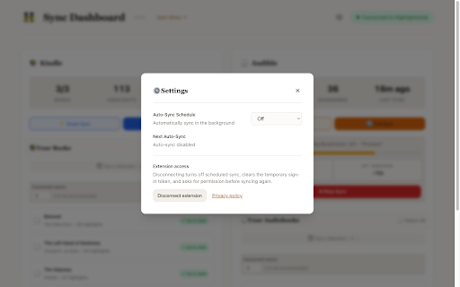 HighlightsHub Smart Sync :: Sync your Kindle highlights and Audible bookmarks to your private HighlightsHub library.