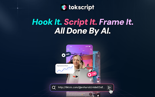 Tokscript :: Transform TikTok videos into text instantly. Copy, download, and save video captions with one click.