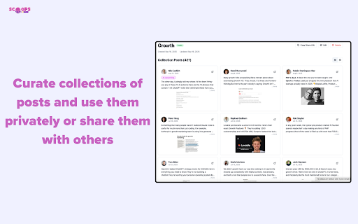 Scoops :: Save, search, and organize your LinkedIn saved posts.