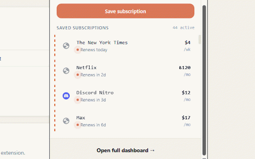 EC Subscription Tracker :: Track your subscriptions and renewal dates.