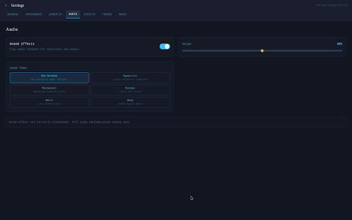 StarType Typing Practice — Typing Tutor & WPM Game :: Typing game and tutor. Destroy asteroids, practice words, quotes, custom text, and timed drills to build WPM and accuracy.