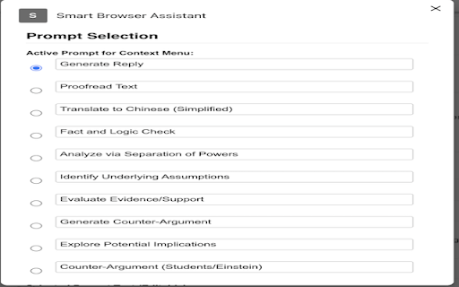 Smart Browser Assistant :: AI assistant to analyze selected text and generate responses using OpenRouter.