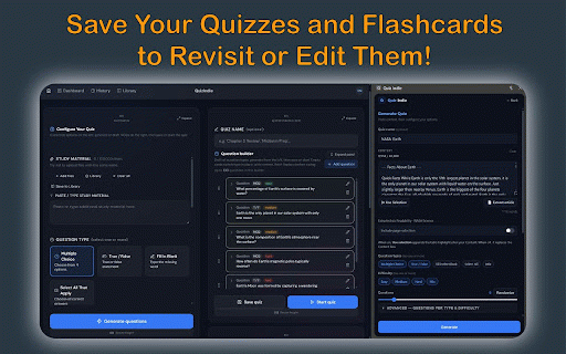 Quiz Indie - Quiz and Flashcard Generator for Webpages :: Generate quizzes, flashcards, and AI summaries on any html text webpage in seconds!