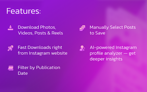 Mass Downloader for Instagram :: Mass Download all Instagram Reels, Stories, Photos, Videos & Highlights. Backup entire Instagram profile. AI-powered analysis