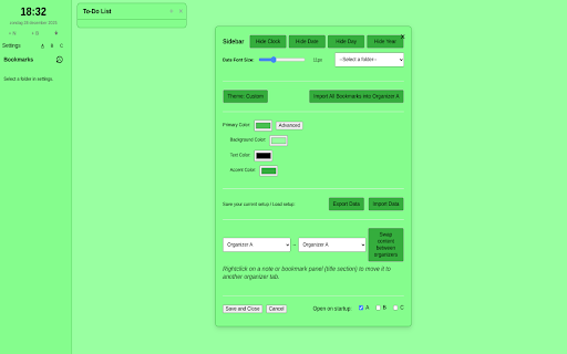 NewTab Startpage Organizer Dashboard :: A customizable startpage with your bookmarks, notes, todo lists, kanban boards and more.