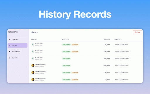 Free IG Email Extractor by Hashtag & Followers - exporter24 :: Export Instagram emails from tag search and followers. Free and unlimited.