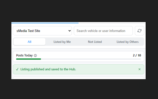 sMedia LOTie :: Chrome extension that helps dealership salespeople post sMedia Hub inventory to Facebook Marketplace.