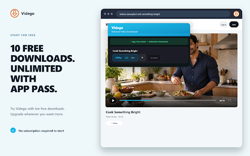 Vidego - Universal Video Downloader :: Download videos in one click.