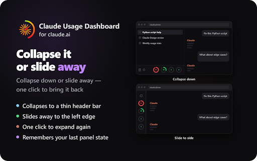Claude Usage Dashboard :: Your Claude usage, always visible. Tracks session & weekly limits, per-model quotas, and an activity heatmap to pace yourself.
