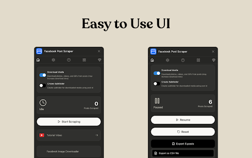 Post Scraper :: Facebook Post Scraper – Export Facebook Posts to CSV, Excel & JSON, Download Photos and Videos