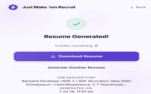 Just Make 'em Recruit :: LinkedIn-powered resume workflow assistant.
