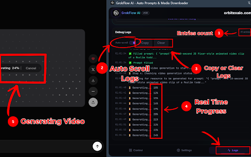 Grok Automation - Auto Send Prompts & Download Media :: Automate grok.com! Bulk send prompts, run queues, and auto-download generated videos & images. The ultimate Auto Grok tool.