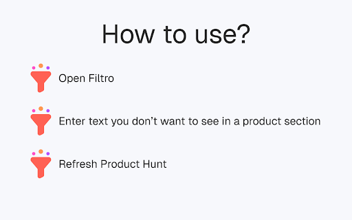 Filtro :: Filtro - Your Product Hunt Filter
