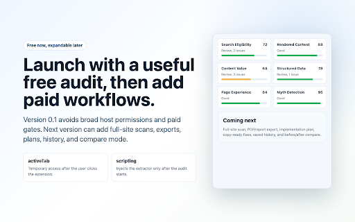 AI SEO Booster :: Audit webpages for Google AI Overviews, AI Mode, technical SEO, structured data, content, and page experience.