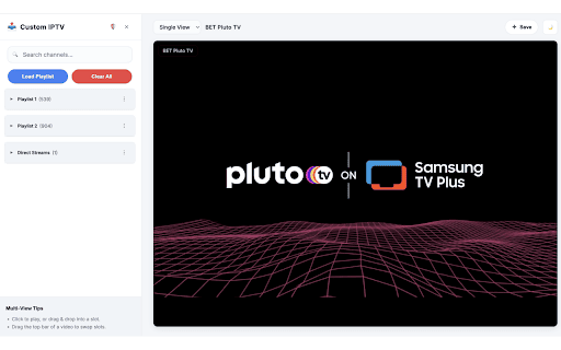 Live TV & IPTV Player (MultiView) :: Watch 5,000+ preloaded live TV channels or your own IPTV playlists. Stream up to 6 channels simultaneously with MultiView.