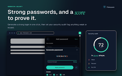 Fidexpass Vault :: Secure, end-to-end encrypted password and secrets manager.