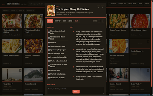 Crumb — recipe cleaner, cookbook & meal planner :: Clean any recipe to just ingredients & steps, save to a private cookbook, cook hands-free, scale, and plan meals. All local.
