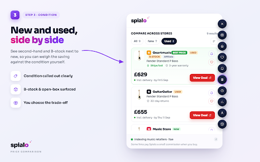 Spialo: Music Gear Price Comparison :: Compare music gear prices across retailers as you browse.