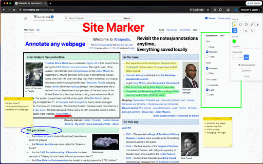Annotate Websites – Draw & Highlight :: Annotate any website. Draw, highlight & add notes that stay — even on dynamic pages. 100% local, no login.