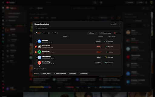 SubDeck: YouTube Subscription Manager :: Organize YouTube subscriptions into folders and browse their uploads in a custom feed or multi-column deck.