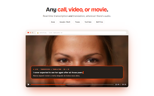 UniCaption - Live Subtitles & Translation :: Real-time subtitles & translation for any website — Zoom, Meet, YouTube, Teams. AI speech recognition with speaker detection.