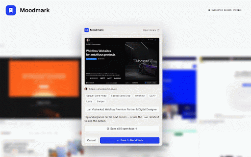 Moodmark — Save design references :: Save websites with screenshots, tags and notes to your Moodmark archive.