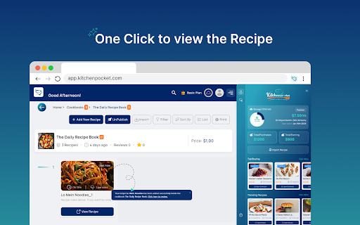 KitchenPocket :: Save recipes from any website, build cookbooks, plan meals & track nutrition, your smart kitchen companion.