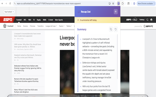 Recap Dat :: Get instant AI-powered summaries of any web page. Save time with smart, customizable insights.