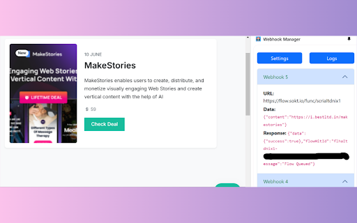 QuickSend :: A Webhook and Whatsapp sender
