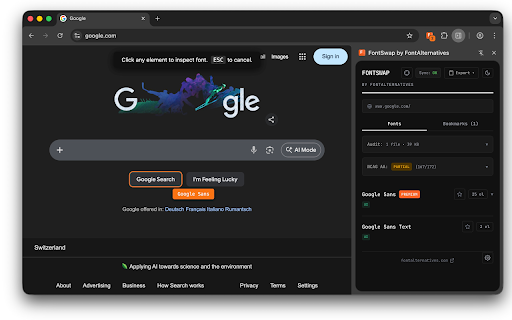 FontSwap :: Identify fonts on any site, highlight usage, and swap to free alternatives.