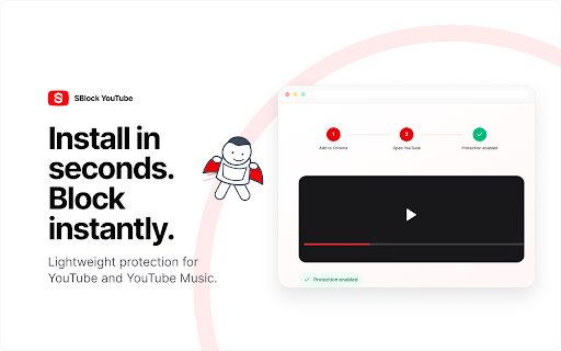 SBlock Youtube - AI AD Blocker :: Block YouTube ads, remove distractions, skip unwanted segments, and track the time and money you save.