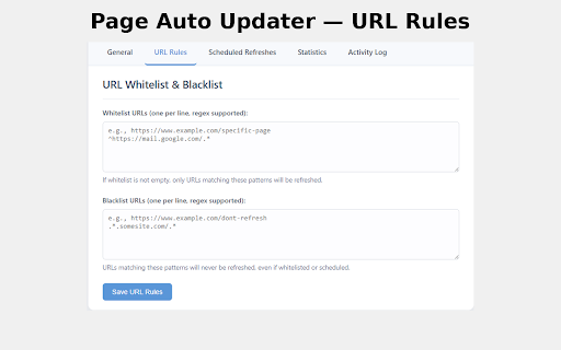 Page Auto Updater :: Automatically refreshes pages at specified intervals with advanced controls and customization.