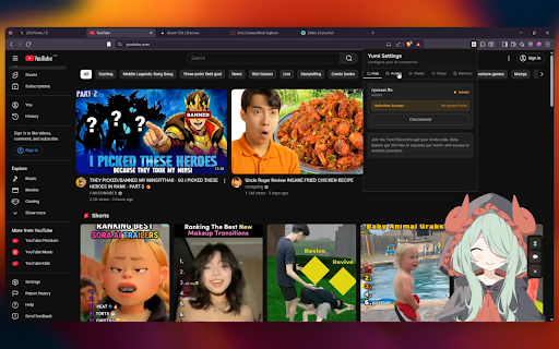 Yumi - AI Web Pals :: Chat with an animated AI companion on any webpage. Features memory, voice, page awareness, and image understanding.