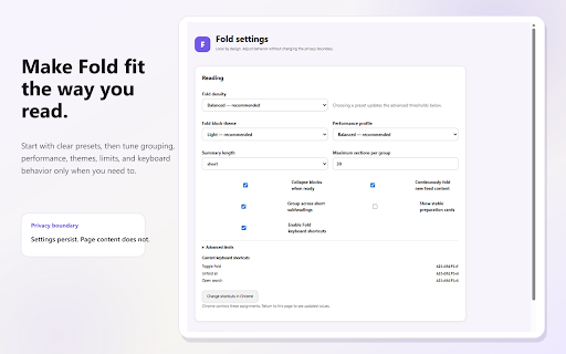 Fold — Local AI Reader :: Fold long text and search pages with private, on-device AI.