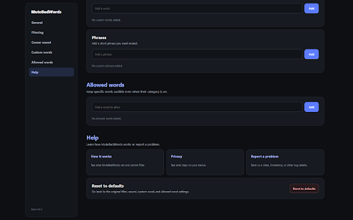 MuteBadWords: Filter Bad Words on YouTube :: Mutes words you do not want to hear on YouTube. Simple, private, and customizable.
