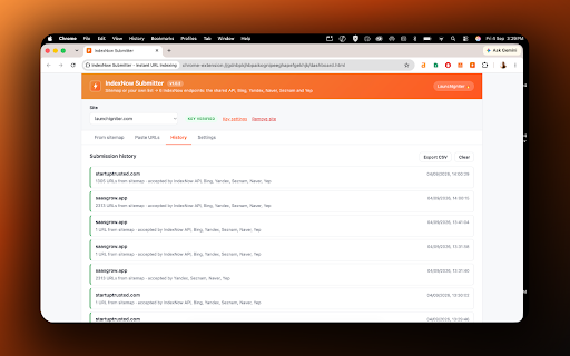 IndexNow Submitter - Instant URL & Sitemap Indexing Bing :: Instant indexing Bing, Yandex, Naver, Seznam & Yep. Submit whole sitemap or pasted URL list with IndexNow, in one click.