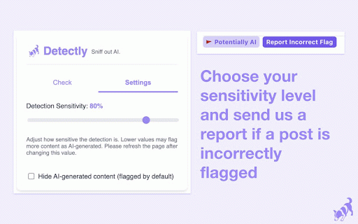 Detectly :: Your AdBlock for AI slop.