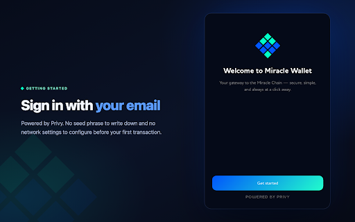 Miracle Wallet :: Your gateway to the Miracle Chain — store, send, and receive PNIC and ERC-20 tokens.