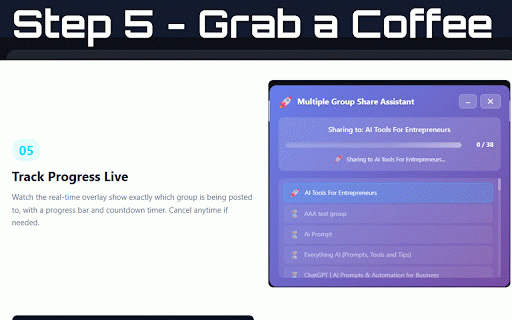 Multiple Group Share Assistant for Facebook™ :: Share posts to multiple Facebook groups with one click. Smart time intervals keep your account safe and save time.