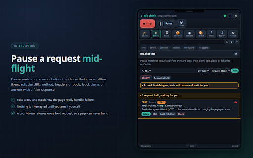 Tab Shark :: Learn how browsers really work by watching your own tab.
