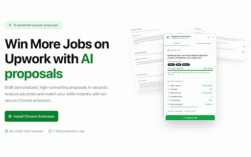 Upwork Proposal AI :: Analyze Upwork jobs and generate tailored proposals with AI