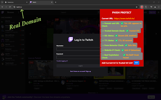Phish Protect :: Phish Protect detects phishing pages & blocks BEEF exploits to keep you safe online.