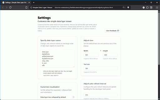 Simple Data Layer Viewer :: Visualize data layers on any website.
