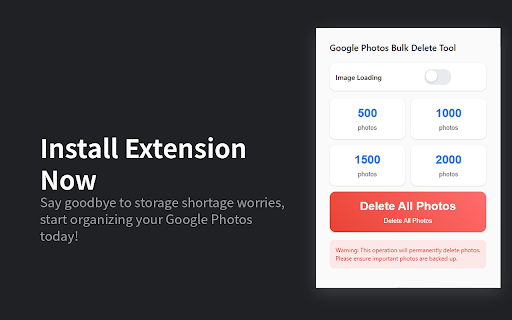 Delete All Google Photos :: Bulk delete tool for Google Photos, supporting one-click deletion of multiple photos.
